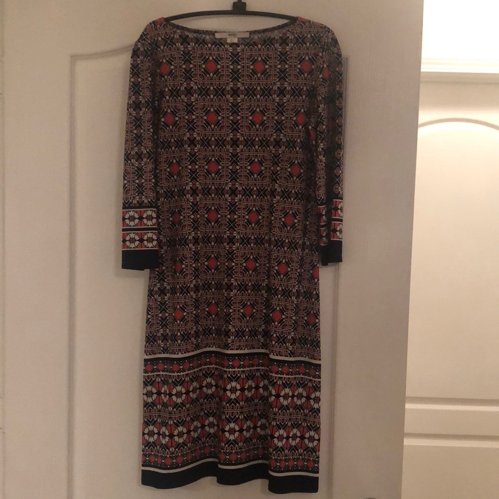 Wisp navy white and orange dress. Size 4.